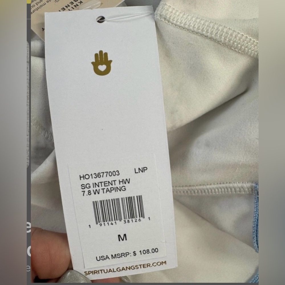 NWT Spiritual Gangster White and Gray Leggings intent medium - Picture 11 of 14